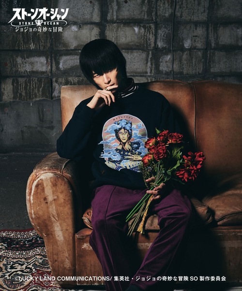 glamb(グラム)の「Weather R. Sweat / ウェザー・Rスウェット【ジョジョの奇妙な冒険コラボレーション】(スウェット・メンズ・グレー/ネイビー・XS/S/M/L/XL)」の6枚目の写真