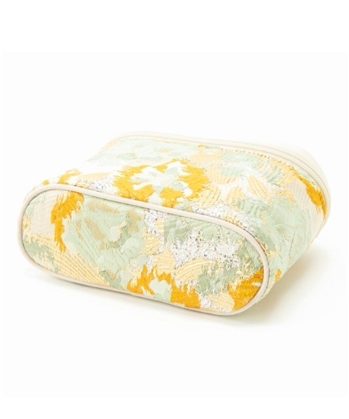 Casselini（キャセリーニ）の「Casselini(キャセリーニ)ジャガードバニティポーチ（ポーチ・レディース・ピンク/ゴールド/モスグリーン/ミント・FREE）」の6枚目の写真