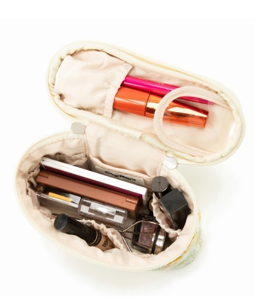 Casselini（キャセリーニ）の「Casselini(キャセリーニ)ジャガードバニティポーチ（ポーチ・レディース・ピンク/ゴールド/モスグリーン/ミント・FREE）」の5枚目の写真