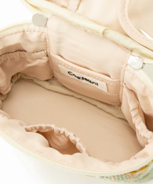 Casselini（キャセリーニ）の「Casselini(キャセリーニ)ジャガードバニティポーチ（ポーチ・レディース・ピンク/ゴールド/モスグリーン/ミント・FREE）」の12枚目の写真