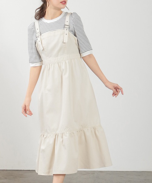 Honeys(ハニーズ)の「ジャンスカ(ジャンパースカート・レディース・ブラック/インディゴブルー/アイボリー・M/L/S)」の2枚目の写真