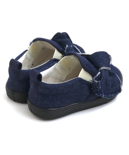 BREEZE(ブリーズ)の「/デニムリボンシューズ(スリッポン・キッズ・サックスブルー/ネイビー・17/15 /19/18/14/16)」の4枚目の写真