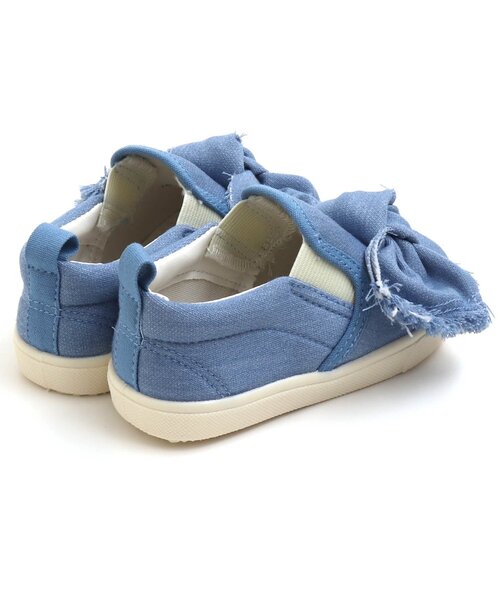 BREEZE(ブリーズ)の「/デニムリボンシューズ(スリッポン・キッズ・サックスブルー/ネイビー・17/15 /19/18/14/16)」の5枚目の写真