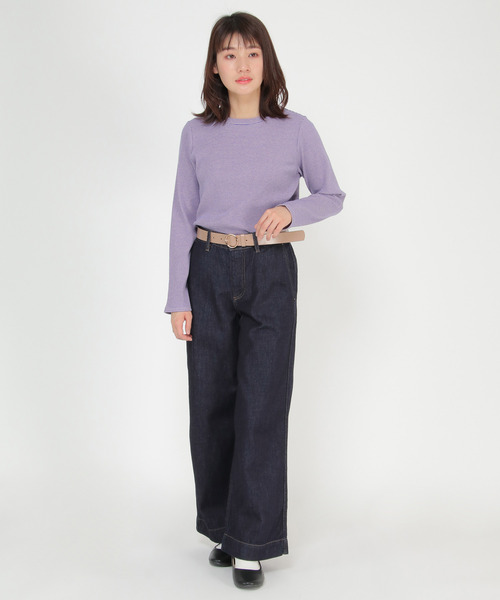 LBC(エルビーシー)の「【ZOZO限定】カラフル細ボーダーロンT(Tシャツ/カットソー・レディース・クリアイエロー/スカイブルー/ブラウン・M/L)」の18枚目の写真
