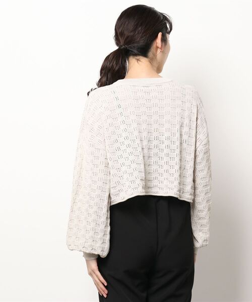 sango（sango）の「ショート丈透かしプルオーバー（Tシャツ/カットソー・レディース・モカ/ベージュ系その他・FREE）」の3枚目の写真