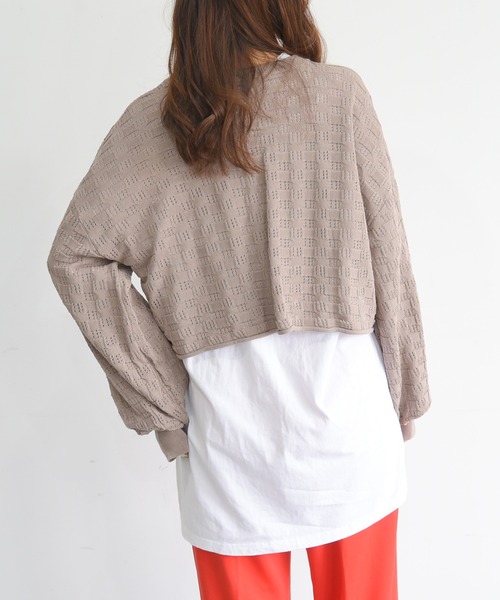 sango（sango）の「ショート丈透かしプルオーバー（Tシャツ/カットソー・レディース・モカ/ベージュ系その他・FREE）」の5枚目の写真