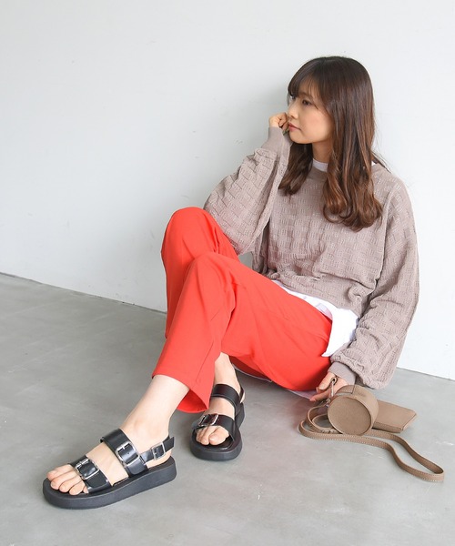 sango（sango）の「ショート丈透かしプルオーバー（Tシャツ/カットソー・レディース・モカ/ベージュ系その他・FREE）」の9枚目の写真