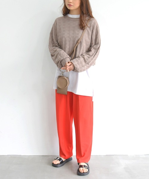 sango（sango）の「ショート丈透かしプルオーバー（Tシャツ/カットソー・レディース・モカ/ベージュ系その他・FREE）」の10枚目の写真