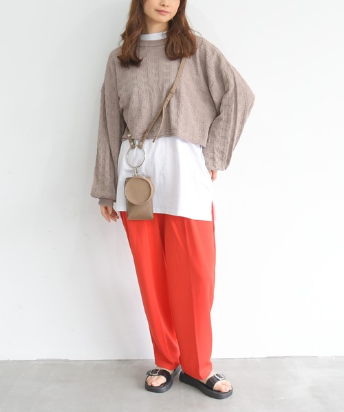 sango（sango）の「ショート丈透かしプルオーバー（Tシャツ/カットソー・レディース・モカ/ベージュ系その他・FREE）」の11枚目の写真