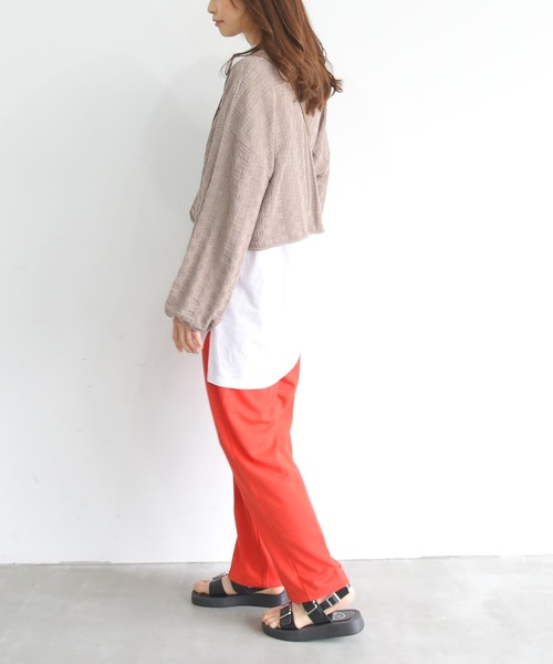 sango（sango）の「ショート丈透かしプルオーバー（Tシャツ/カットソー・レディース・モカ/ベージュ系その他・FREE）」の12枚目の写真