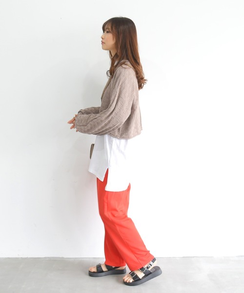 sango（sango）の「ショート丈透かしプルオーバー（Tシャツ/カットソー・レディース・モカ/ベージュ系その他・FREE）」の15枚目の写真