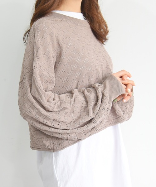 sango（sango）の「ショート丈透かしプルオーバー（Tシャツ/カットソー・レディース・モカ/ベージュ系その他・FREE）」の16枚目の写真