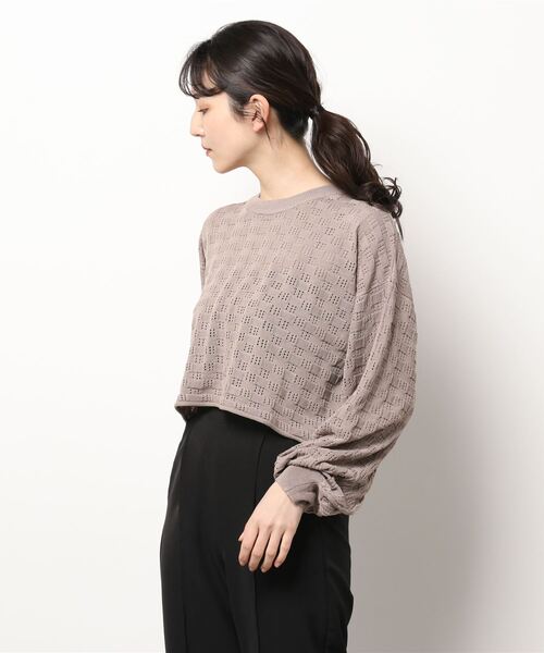 sango（sango）の「ショート丈透かしプルオーバー（Tシャツ/カットソー・レディース・モカ/ベージュ系その他・FREE）」の18枚目の写真