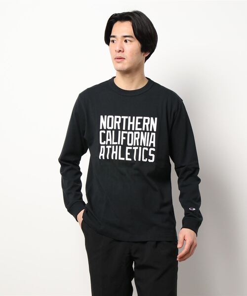 Champion（チャンピオン）の「【Champion】フロントロゴロンＴ（Tシャツ/カットソー・メンズ・ブラック/ホワイト・XL/L/M）」の5枚目の写真