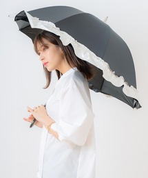 macocca（マコッカ）の「完全遮光 UVカット100% 日傘 晴雨兼用 ショート傘 リボン付 ビッグフリル（長傘）」