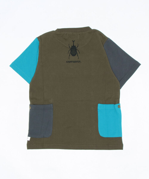 KRIFF MAYER Kid's Collection(クリフメイヤーキッズコレクション)の「さらのびカブクワTEE(Tシャツ/カットソー・キッズ・オフホワイト/カーキ/ターコイズブルー/カラフル/チャコール・120/130/140/150/160/170)」の6枚目の写真