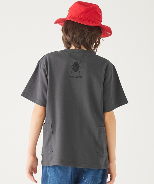 KRIFF MAYER Kid's Collection(クリフメイヤーキッズコレクション)の「さらのびカブクワTEE(Tシャツ/カットソー・キッズ・オフホワイト/カーキ/ターコイズブルー/カラフル/チャコール・120/130/140/150/160/170)」の8枚目の写真