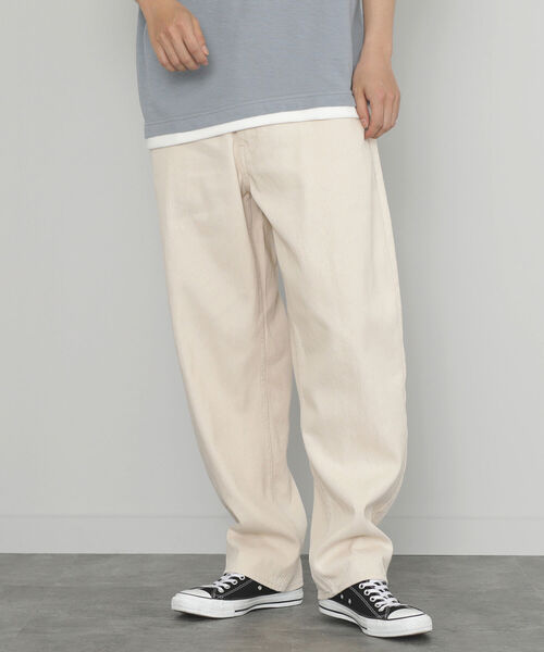 BEAMS HEART(ビームスハート)の「BEAMS HEART / カツラギ バルーン パンツ(デニムパンツ・メンズ・ホワイト/アイボリー・SMALL/MEDIUM/LARGE)」の1枚目の写真