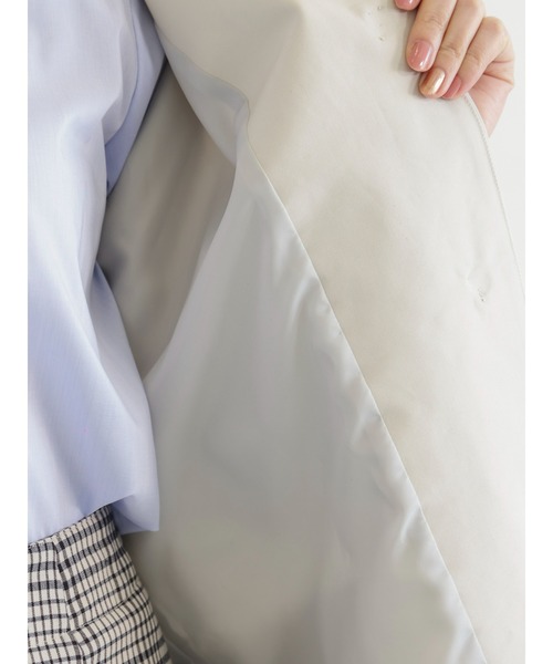 Te chichi CLASSIC(テチチクラシック)の「フィンクスコットンノーカラーコート(ノーカラーコート・レディース・ベージュ/ネイビー/モカ・フリ-)」の14枚目の写真