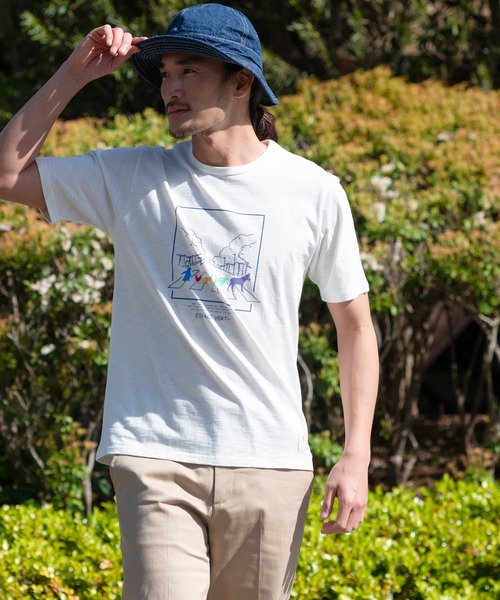 UNIIT（ユニット）の「ESPACE VERT別注  コットン100％ 表面感あるスラブ生地 ペンギンプリントTシャツ（Tシャツ/カットソー・メンズ・その他2/その他3/その他4/その他5/その他6/その他/その他1・X-LARGE/MEDIUM/LARGE）」の5枚目の写真
