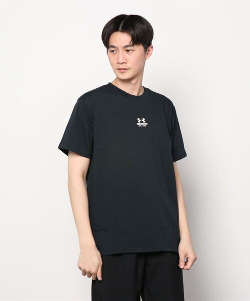 UNDER ARMOUR（アンダーアーマー）の「アンダーアーマー  UA HW CHARGED COTTON SS 1（Tシャツ/カットソー・メンズ・ブラック/ネイビー/ライトグレー・S/3L/L/LL/M）」の2枚目の写真