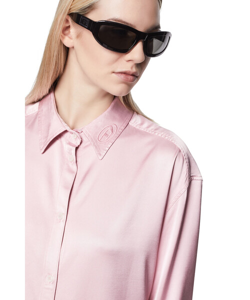 DIESEL（ディーゼル）の「レディース シャツワンピース 長袖 ドレス（ワンピース・レディース・ピンク/ブラック・SMALL/MEDIUM/XX-SMALL/X-SMALL）」の9枚目の写真