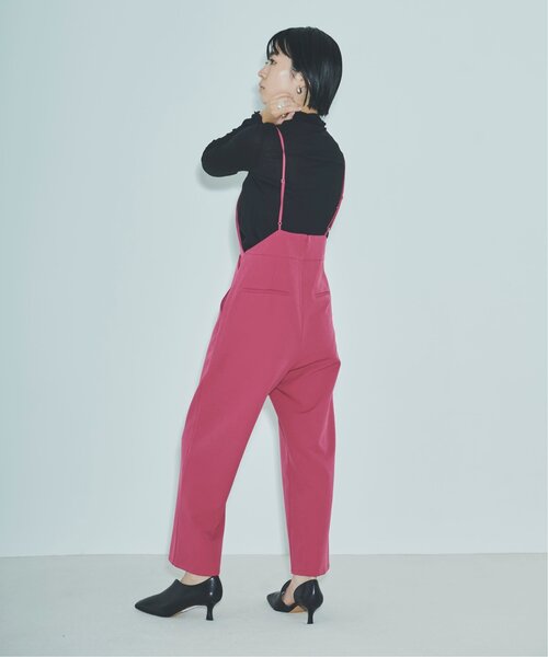 RAY CASSIN（レイカズン）の「スリムフィットサロペット（サロペット/オーバーオール・レディース・ベージュ/ピンク/ブラック・X-SMALL/SMALL）」の8枚目の写真