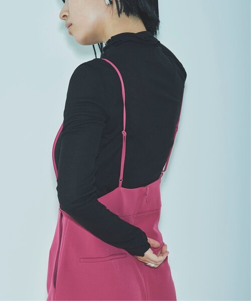 RAY CASSIN（レイカズン）の「スリムフィットサロペット（サロペット/オーバーオール・レディース・ベージュ/ピンク/ブラック・X-SMALL/SMALL）」の9枚目の写真