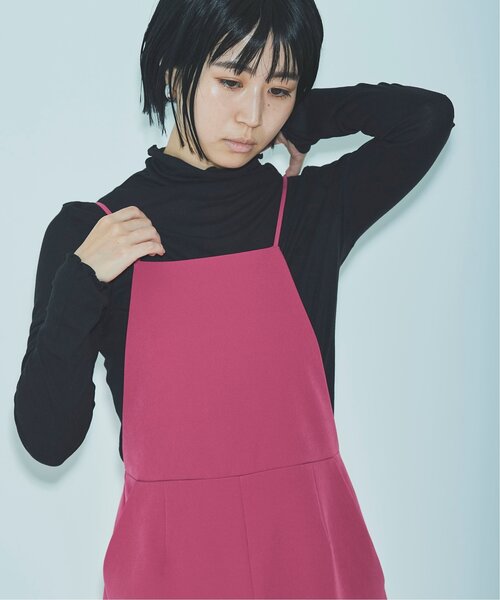 RAY CASSIN（レイカズン）の「スリムフィットサロペット（サロペット/オーバーオール・レディース・ベージュ/ピンク/ブラック・X-SMALL/SMALL）」の10枚目の写真