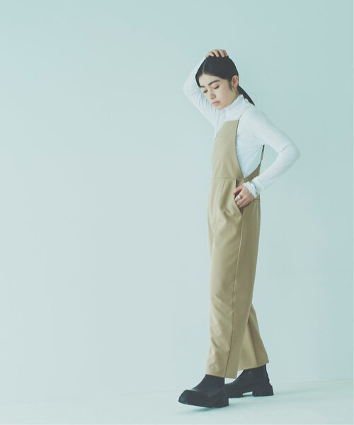 RAY CASSIN（レイカズン）の「スリムフィットサロペット（サロペット/オーバーオール・レディース・ベージュ/ピンク/ブラック・X-SMALL/SMALL）」の12枚目の写真