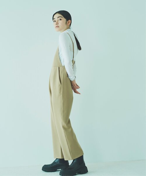 RAY CASSIN（レイカズン）の「スリムフィットサロペット（サロペット/オーバーオール・レディース・ベージュ/ピンク/ブラック・X-SMALL/SMALL）」の13枚目の写真