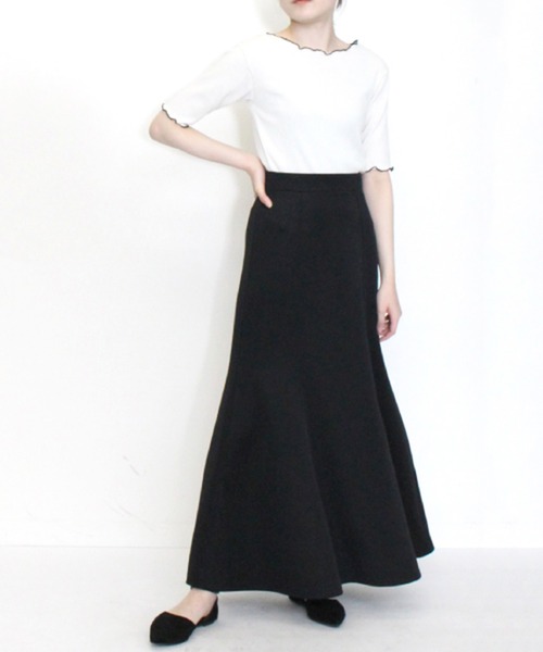 STYLEBLOCK(スタイルブロック)の「ポンチマーメイドスカート(スカート・レディース・オレンジ/アイボリー/ブラック/グリーン・M)」の3枚目の写真