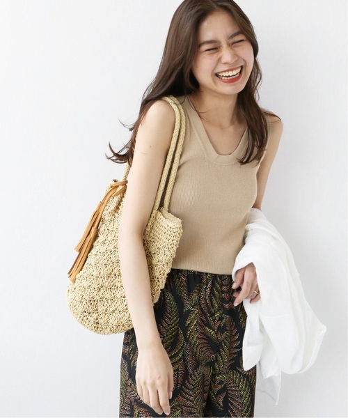 JOURNAL STANDARD relume(ジャーナルスタンダード レリューム)の「《追加》Vis/Pリブタンク(タンクトップ・レディース・ホワイト/ベージュ/ブラウン/ブラック・FREE)」の1枚目の写真