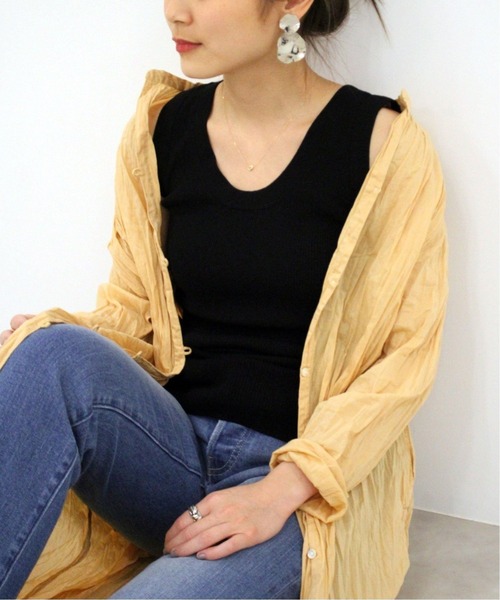 JOURNAL STANDARD relume(ジャーナルスタンダード レリューム)の「《追加》Vis/Pリブタンク(タンクトップ・レディース・ホワイト/ベージュ/ブラウン/ブラック・FREE)」の12枚目の写真