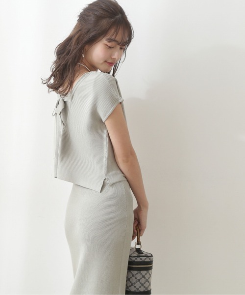 PROPORTION BODY DRESSING（プロポーションボディドレッシング）の「レイヤードニットワンピース / 1212140903（ワンピース・レディース・パープル/ブラウン/ライトグリーン・SMALL/MEDIUM）」の3枚目の写真