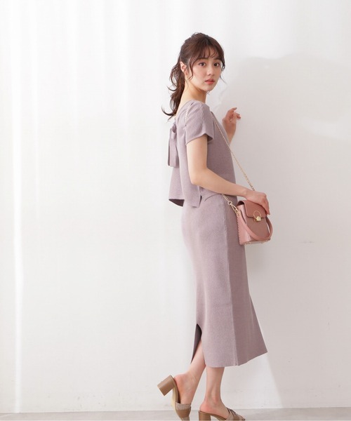 PROPORTION BODY DRESSING（プロポーションボディドレッシング）の「レイヤードニットワンピース / 1212140903（ワンピース・レディース・パープル/ブラウン/ライトグリーン・SMALL/MEDIUM）」の7枚目の写真