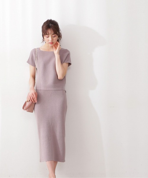 PROPORTION BODY DRESSING（プロポーションボディドレッシング）の「レイヤードニットワンピース / 1212140903（ワンピース・レディース・パープル/ブラウン/ライトグリーン・SMALL/MEDIUM）」の9枚目の写真