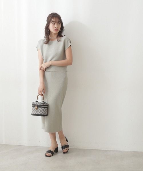 PROPORTION BODY DRESSING（プロポーションボディドレッシング）の「レイヤードニットワンピース / 1212140903（ワンピース・レディース・パープル/ブラウン/ライトグリーン・SMALL/MEDIUM）」の4枚目の写真