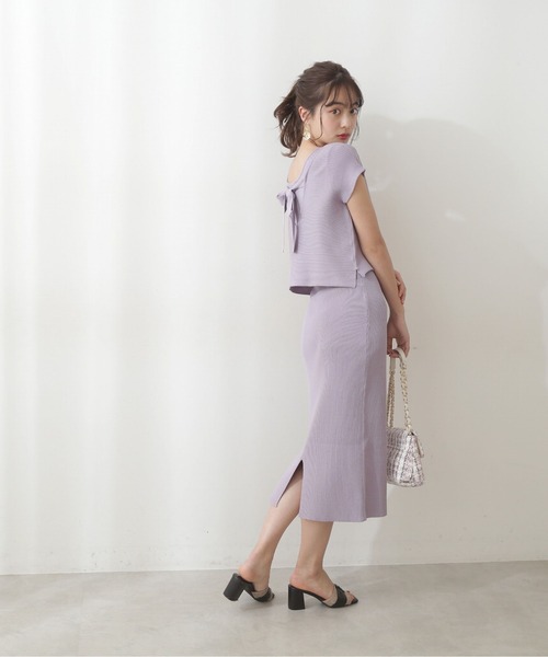 PROPORTION BODY DRESSING（プロポーションボディドレッシング）の「レイヤードニットワンピース / 1212140903（ワンピース・レディース・パープル/ブラウン/ライトグリーン・SMALL/MEDIUM）」の5枚目の写真