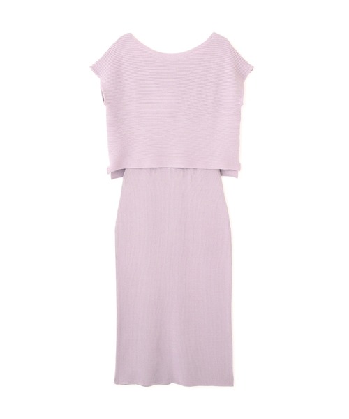 PROPORTION BODY DRESSING（プロポーションボディドレッシング）の「レイヤードニットワンピース / 1212140903（ワンピース・レディース・パープル/ブラウン/ライトグリーン・SMALL/MEDIUM）」の16枚目の写真