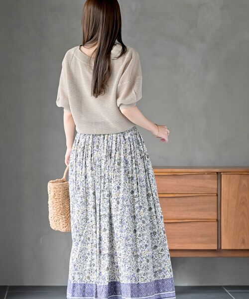 rps（アールピーエス）の「メッシュ編みショートニットカーディガン（カーディガン/ボレロ・レディース・ブラック/ベージュ/オフホワイト/ブルー・M/フリー）」の16枚目の写真