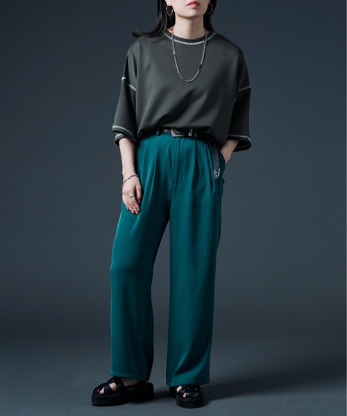Ellno Loset（エルノロゼット）の「ステッチポンチTシャツ（Tシャツ/カットソー・メンズ・チャコールグレー/オフホワイト・MEDIUM/LARGE）」の13枚目の写真
