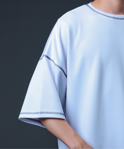 Ellno Loset（エルノロゼット）の「ステッチポンチTシャツ（Tシャツ/カットソー・メンズ・チャコールグレー/オフホワイト・MEDIUM/LARGE）」の14枚目の写真