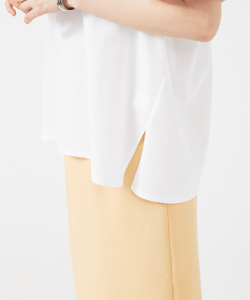 Rouge vif Anna（ルージュヴィフアンナ）の「CHGNON　ロゴターンバッグＴ（Tシャツ/カットソー・レディース・ダークブラウン/グリーン・フリー）」の13枚目の写真