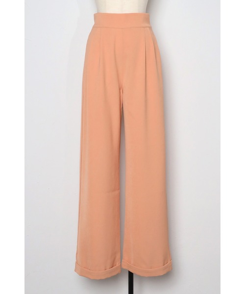 Bonjour Sagan（ボンジュールサガン）の「ツータックロールアップパンツ（スラックス・レディース・ベージュ/パープル/オレンジ・FREE）」の5枚目の写真