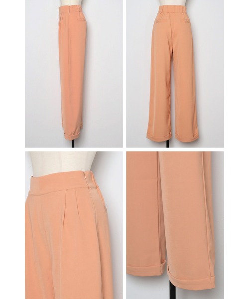 Bonjour Sagan（ボンジュールサガン）の「ツータックロールアップパンツ（スラックス・レディース・ベージュ/パープル/オレンジ・FREE）」の6枚目の写真