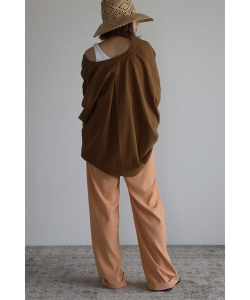 Bonjour Sagan（ボンジュールサガン）の「ツータックロールアップパンツ（スラックス・レディース・ベージュ/パープル/オレンジ・FREE）」の18枚目の写真