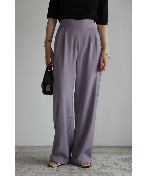 Bonjour Sagan（ボンジュールサガン）の「ツータックロールアップパンツ（スラックス・レディース・ベージュ/パープル/オレンジ・FREE）」の20枚目の写真