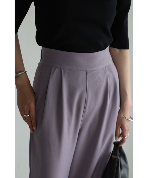 Bonjour Sagan（ボンジュールサガン）の「ツータックロールアップパンツ（スラックス・レディース・ベージュ/パープル/オレンジ・FREE）」の21枚目の写真