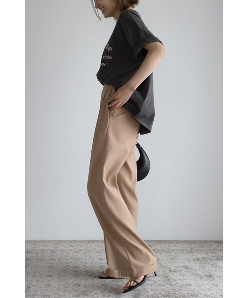 Bonjour Sagan（ボンジュールサガン）の「ツータックロールアップパンツ（スラックス・レディース・ベージュ/パープル/オレンジ・FREE）」の10枚目の写真